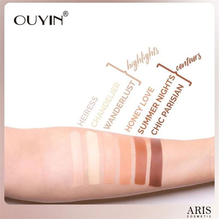 OUYIN Cosmetics Cream Contour And Highlighting Makeup Kit - Contouring Foundation/Concealer Palette